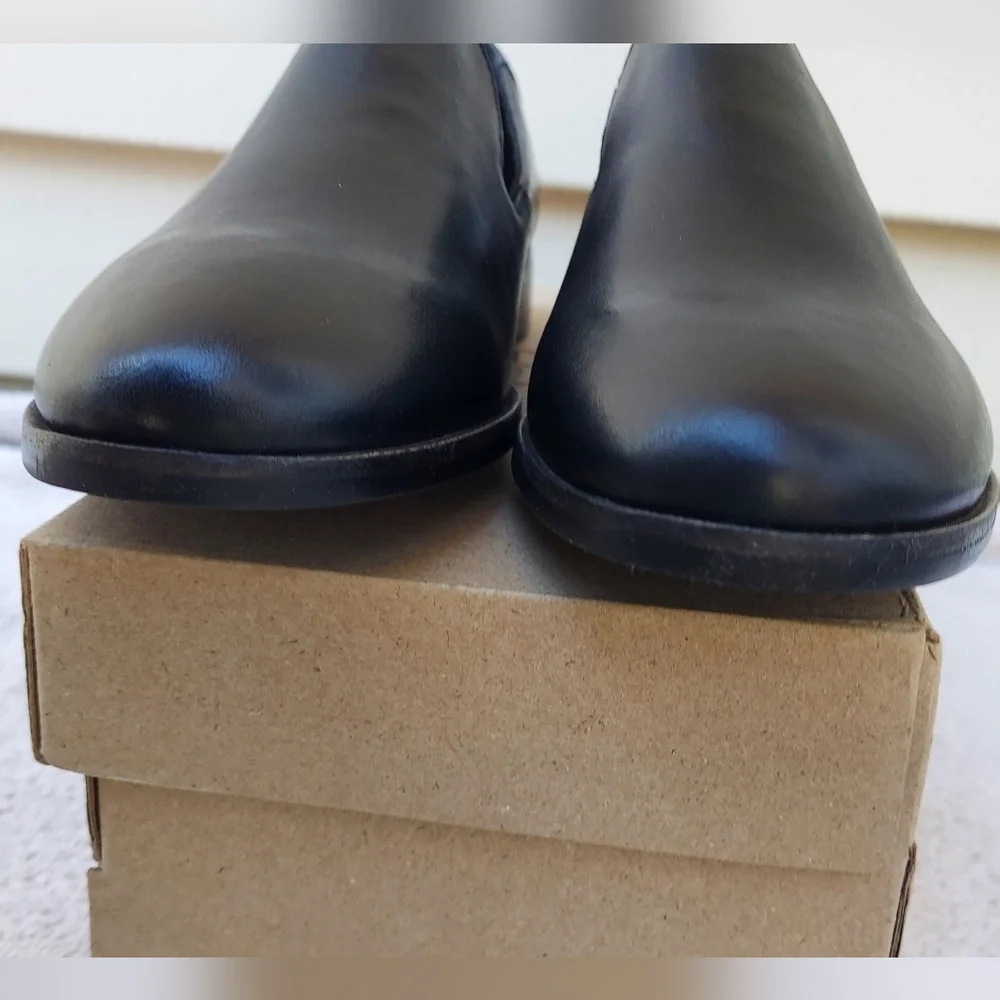 Clarks Trish Black Leather Women's Size 6W Loafers NWT Office Preppy Cottagecore